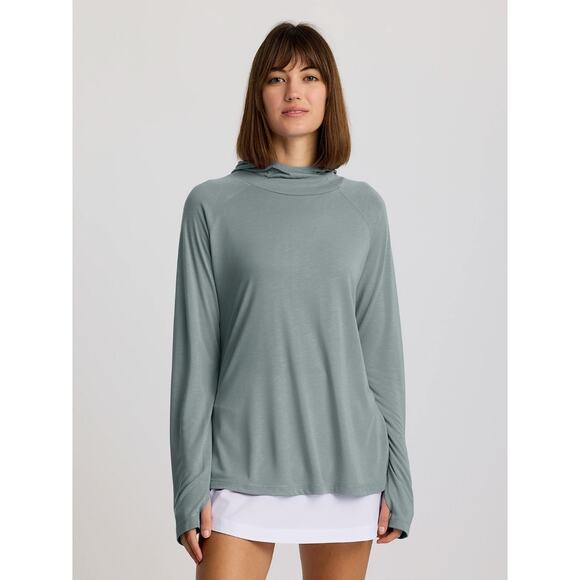 Free Fly Tops - Free Fly Women's Bamboo Lightweight Weekender Hoodie Women’s Size XS in Gray